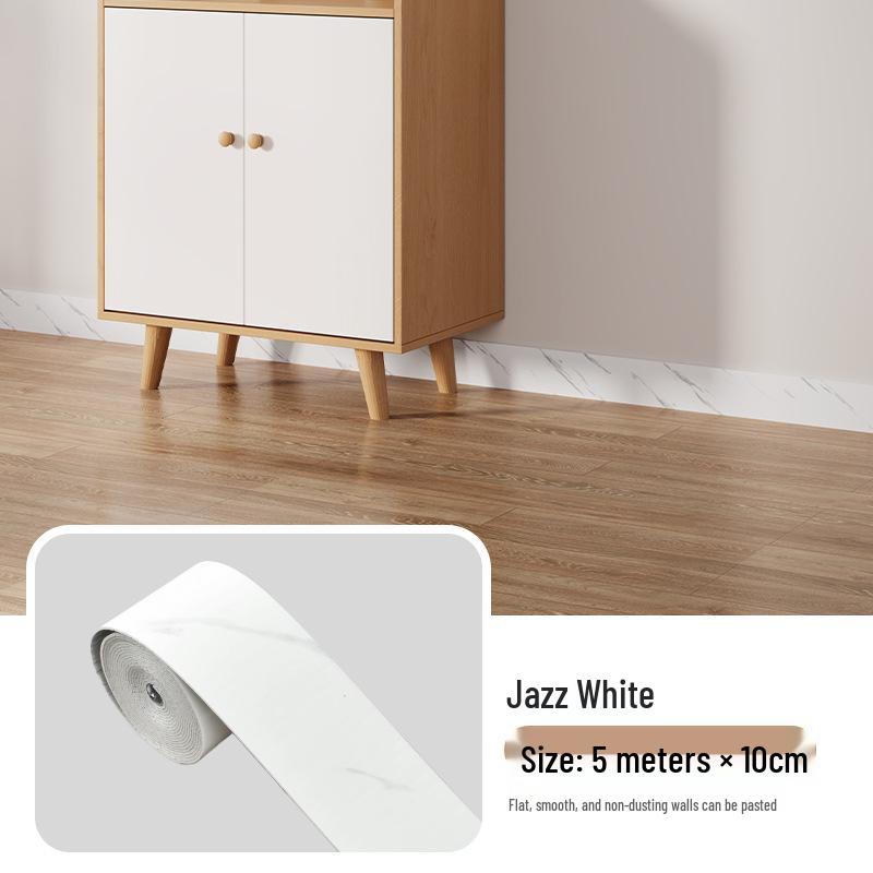 10cm X 5m Self-Adhesive Wall Sticker Roll: Tile Skirting Board & Corner Decoration