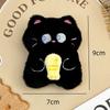 Lovely Black Cat Plush Toys Keychain Kawaii Stuffed Animal Keychain Pendant Creative Backpack Decoration Accessories Gifts