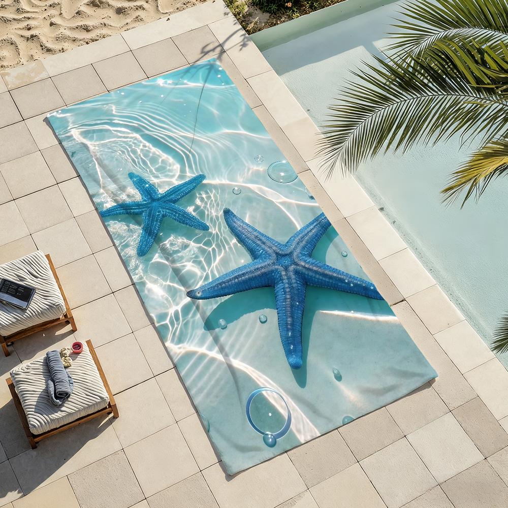 Fashion print starfish Towel Drying Bath Towel Applicable To Light Swimming Camping Yoga Beach Out