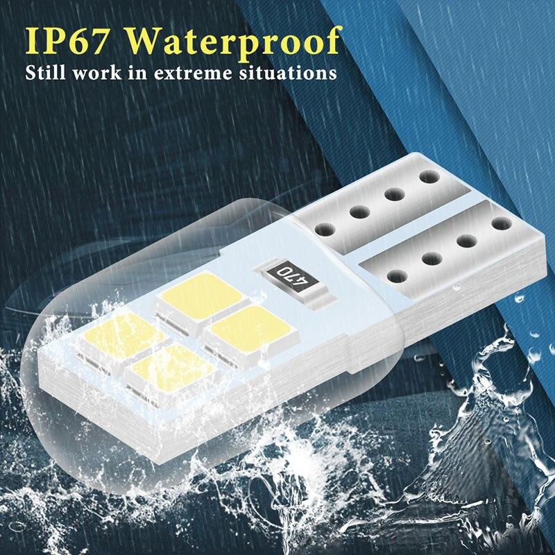 10x 3030 8SMD W5W T10 LED Bulbs 168 194 Led NoError Car Interior License Plate Dome Reading Light