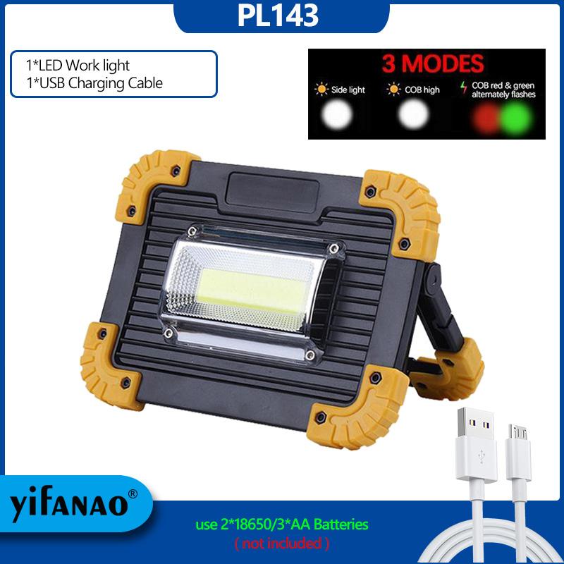 100W Portable Led Spotlight 3000LM Super Bright Led Work Light USB Rechargeable for Outdoor Camping Lamp Led Flashlight by 18650