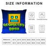 G-Geometry Dash V-Video Cushion Cover Soft Plush Fabric Double-Sided Printed Sofa Cushion Cover For All Seasons Home Decor Gift