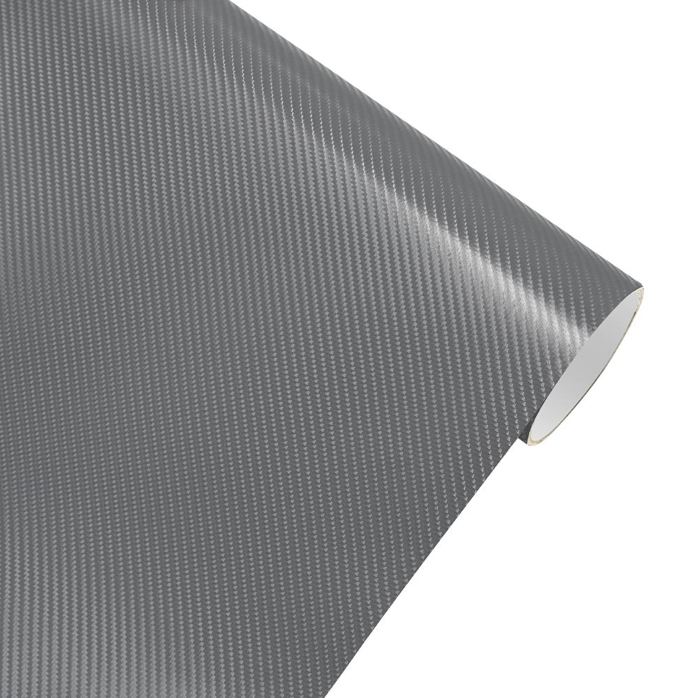 4D Carbon Fiber Grey Car Wrap Film Car Sticker Color Change Vinyl Film Bubble Free Decoration Decal Auto Motorcycle Accessories