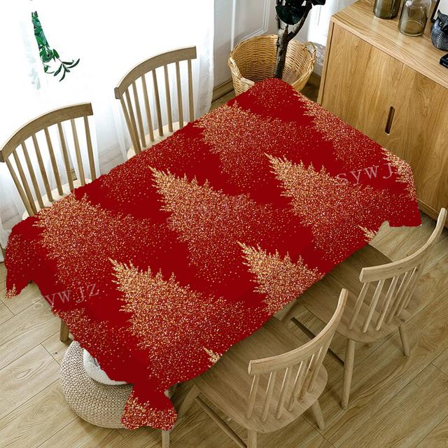 

Рождественская скатерть с узором кролика, прямоугольная скатерть, бытовой обеденный стол, журнальный столик, ткань, противообрастающие украшения 90x140cm35x55inch