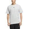 adidas T-shirt Casual a Manica Corta con Striscia Logo Gamba Dritta Uomo Top Bianco HS4382