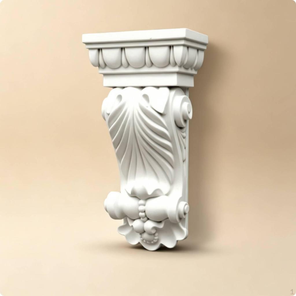 Decorative Architectural Bracket Classical with Floral Motif Elegant