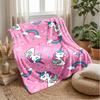 Unicorn Rainbow Magic Theme Blanket Lightweight Warm Flannel Blanket Decorative Throw Blanket for Home Decoration
