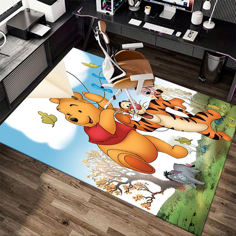 Winnie Pooh Friends Carpet For Playroom Bedroom Living Room Sofa Home Decorkids Game Area Rug Nonslip Floor Mat