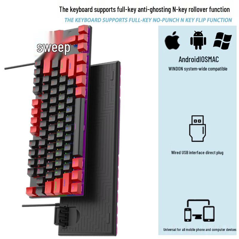 Y-FRUITFUL K6 RGB Wired Mechanical Gaming Keyboard