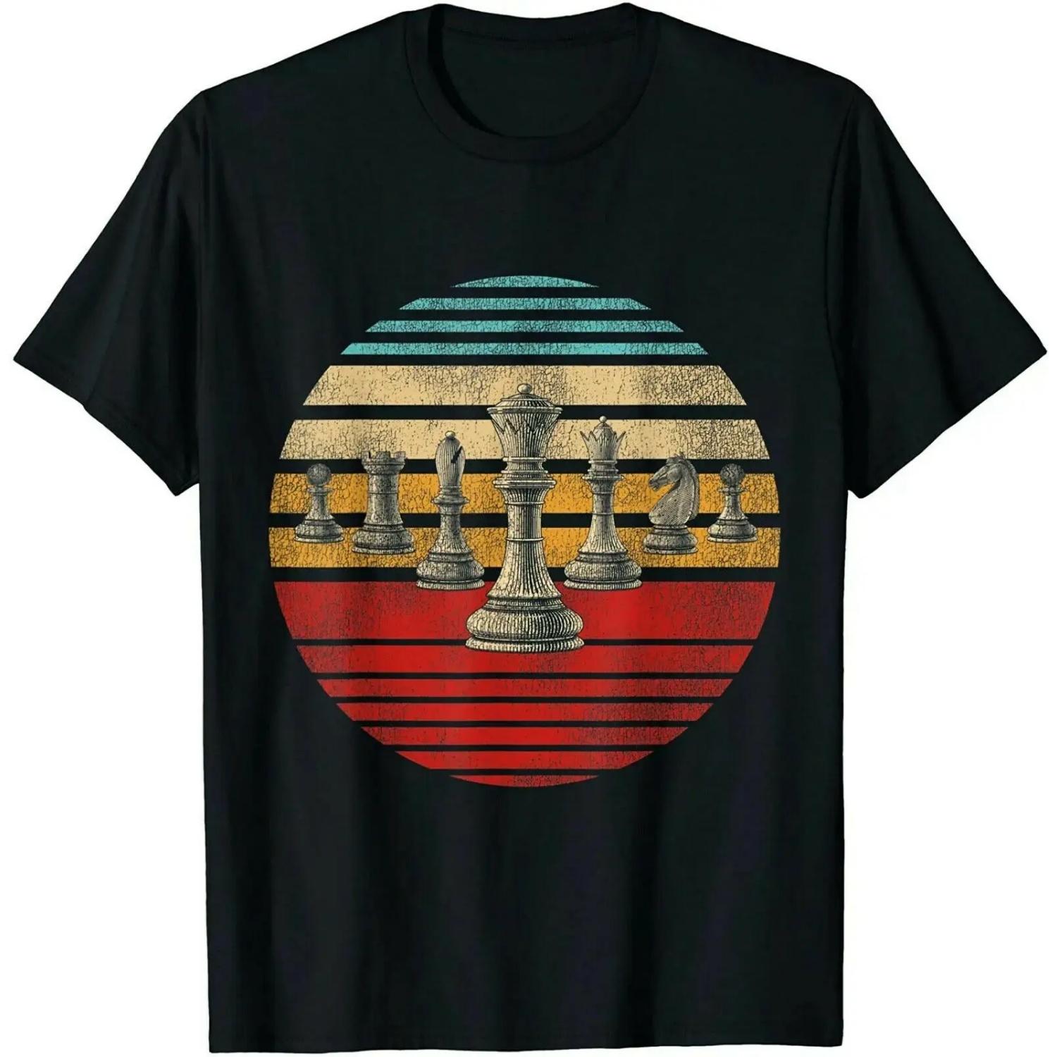 

Retro Vintage Chess Set Checkmate Shirt Short Sleeve Man s Shirt summer men casual tshirt harajuku tees XXXXXL різнокольоровий