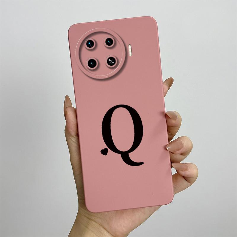 For Tecno Spark 20 Pro+ Case Tecno Spark 20 Pro Plus Phone Case KJ7 Cute Letters Camera Protection Square Liquid Silicone Cover