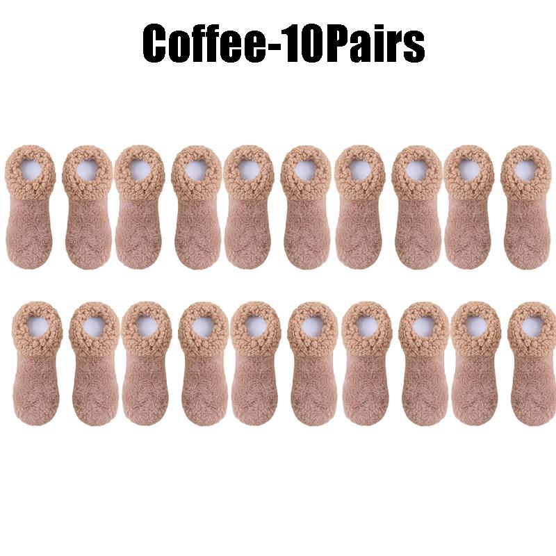 Womens Winter Slipper Socks Non Slip Grip Thermal Fuzzy Floor Socks Cozy Indoor Sleep Socks Thick Plush Fleece Lined Ankle Socks
