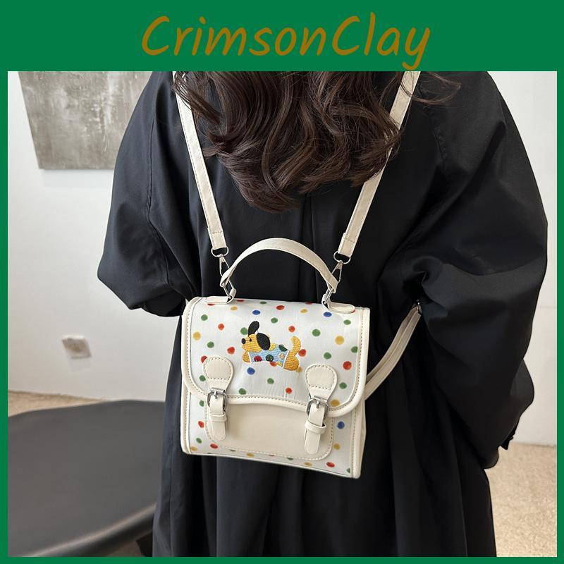 Urban Modern Simple Large Cartoon Square Shoulder Bag For Womens Use Daily