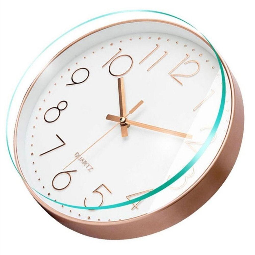 Non-Ticking Electronic Color Clock Round Wall Hanging Clock Creative Nordic Wall Clock  Bedroom