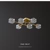 Nordic Luxury All-Copper LED Ceiling Lamp with Crystal Design