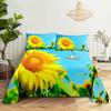 Sunflower Bed Sheet Sets Bouble Single Beds Flower Bedsheet with Pillow Case Full Queen Size 2pcs 3pcs 3D Soft Thin Fabric Home