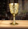 Dragon & Phoenix Wine Set: Silver Pot, Silver-Plated & Gold-Plated Cups, Five-Piece Set in Leather Box.