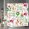 Christmas Shower Curtain Santa Claus Snowman Moose Cartoon Christmas Tree Winter Home Polyester Fabric Bathroom Decor Curtains