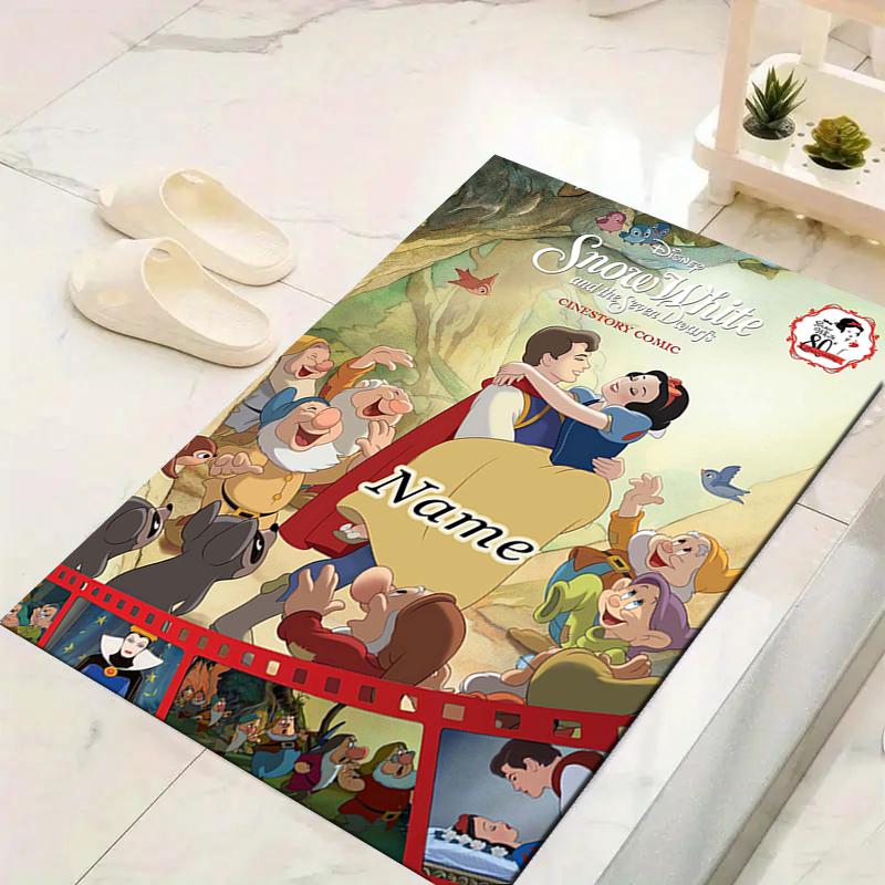 Custom 1Pc Snow White Seven Dwarfs Rug Office Carpet Indoor Outdoor Entrance Doormat Nonslip Soft And Comfortable Living Room D916248