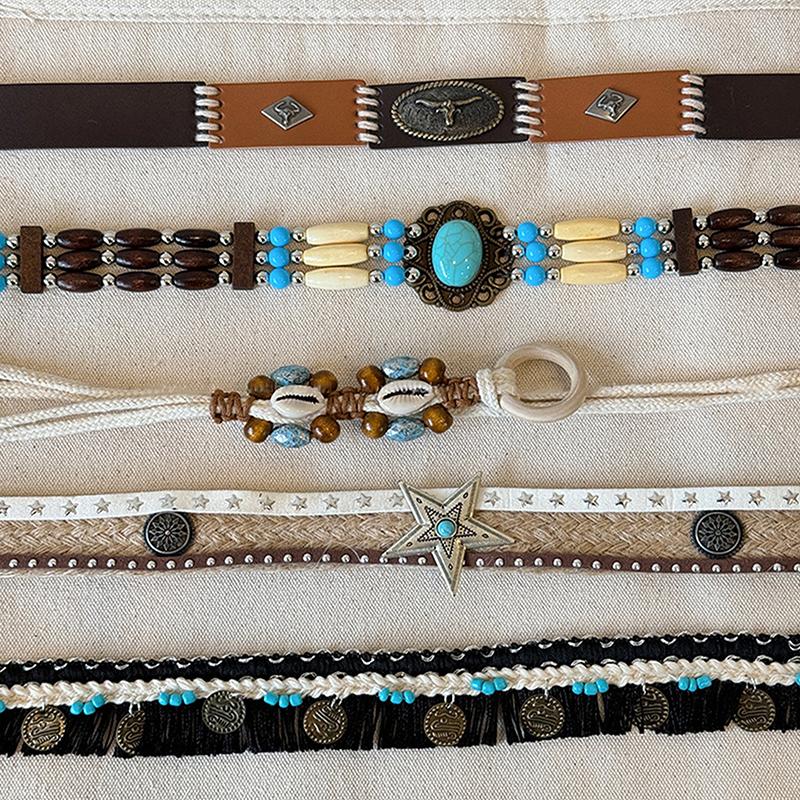 Bohemian Retro Ethnic Style Waist Rope For Women Girls Simple Dress Belt Hand Woven Waist Chain Clothing Accessories Gifts