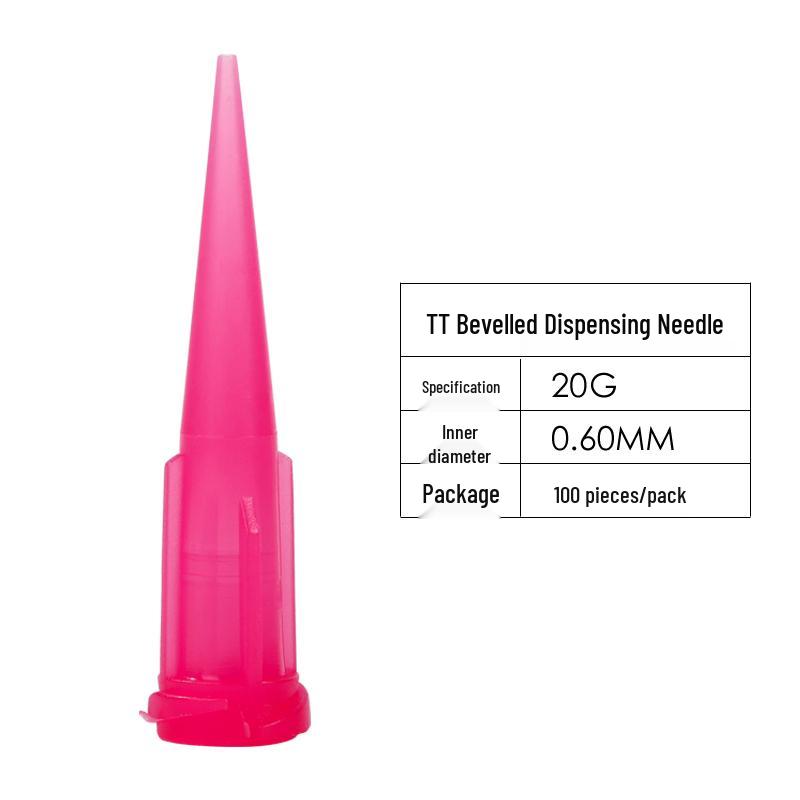 All-Plastic Bevelled Glue Dispensing Needle Tip for Injection Syringe and Machine Use