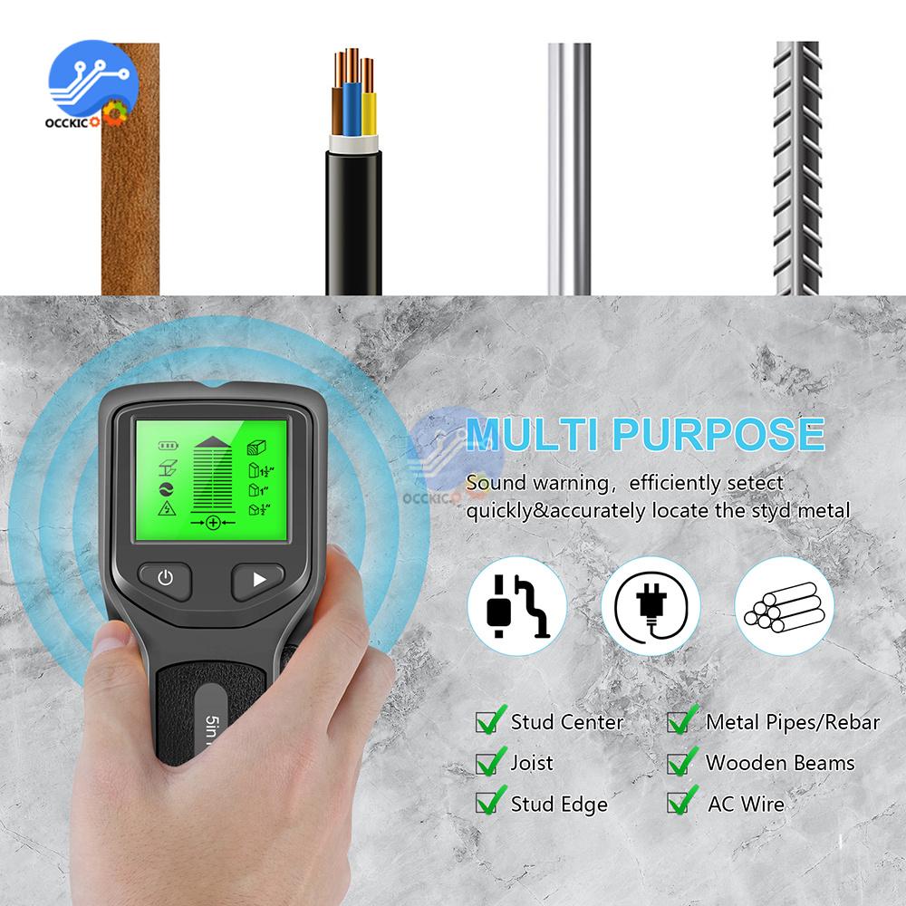 5 In 1 Wall Scanner Electric Detector Finders With Digital LCD Display Multifunctional For Wood AC Wire Metal Studs Detection