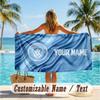 Custom Text Beach Towel, Soft Absorbent Swimming Multi-use TowelManchester City