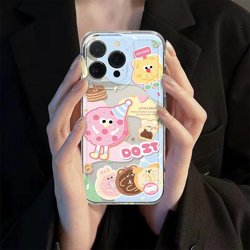Cartoon cute dessert for iPhone17pormax mobile phone case 14 simple 13 creative 16 protective case 15