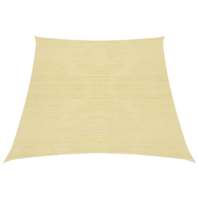 Voile d'ombrage - vidaXL - Beige - 3/4x2 m - 160 g/m² - Résistant aux UV et à la moisissure