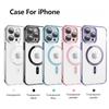 For Magsafe Wireless Charging Transparent Phone Case For iPhone 15 Pro Max 14 Plus 13 Slim Ultra Thin Lens Protection Cover