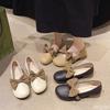 Fashion Single Shoes Spring Summer New Low Heel Sweet  Women's Shoes Gentle Tempera Ment Versatile Simple Comfortable Shoes