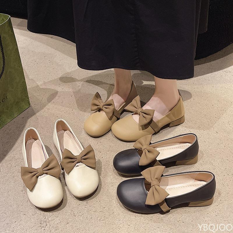 Fashion Single Shoes Spring Summer New Low Heel Sweet  Women's Shoes Gentle Tempera Ment Versatile Simple Comfortable Shoes