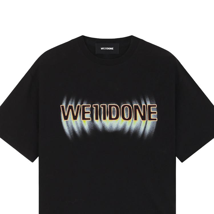 WE11DONE T Shirts Unisex Crew Neck WD-TT1-25-761-U-BK