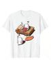 Women's Short Sleeved Fashionable Pattern T-Shirt Harajuku Casual Streetwear Fun Japanese Nigiri Sushi Sleepwalking T-Shirt