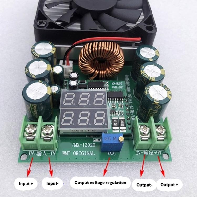 Display Adjustable Converter Module 600W Step Down Efficient Cooling System