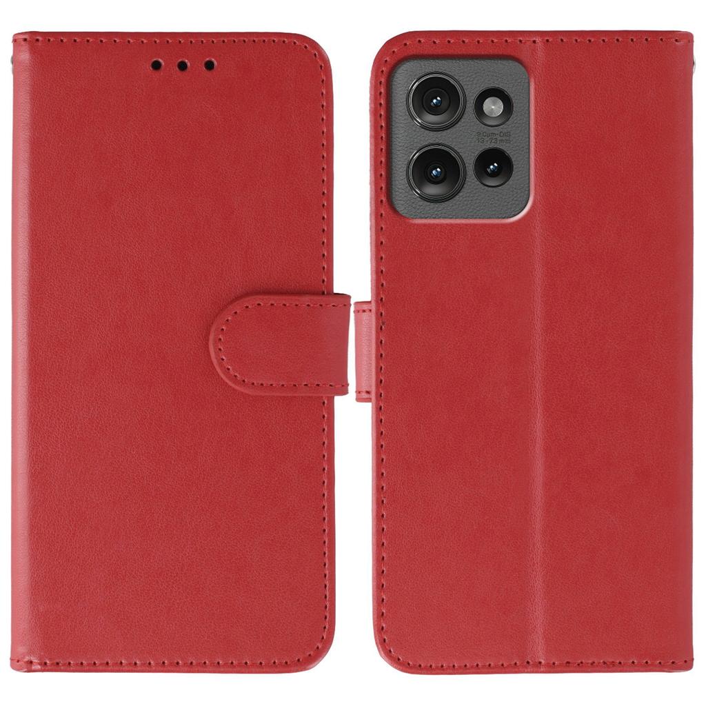For Motorola Edge 50 5G Case PU Leather Flip Wallet Phone Cover with Strap