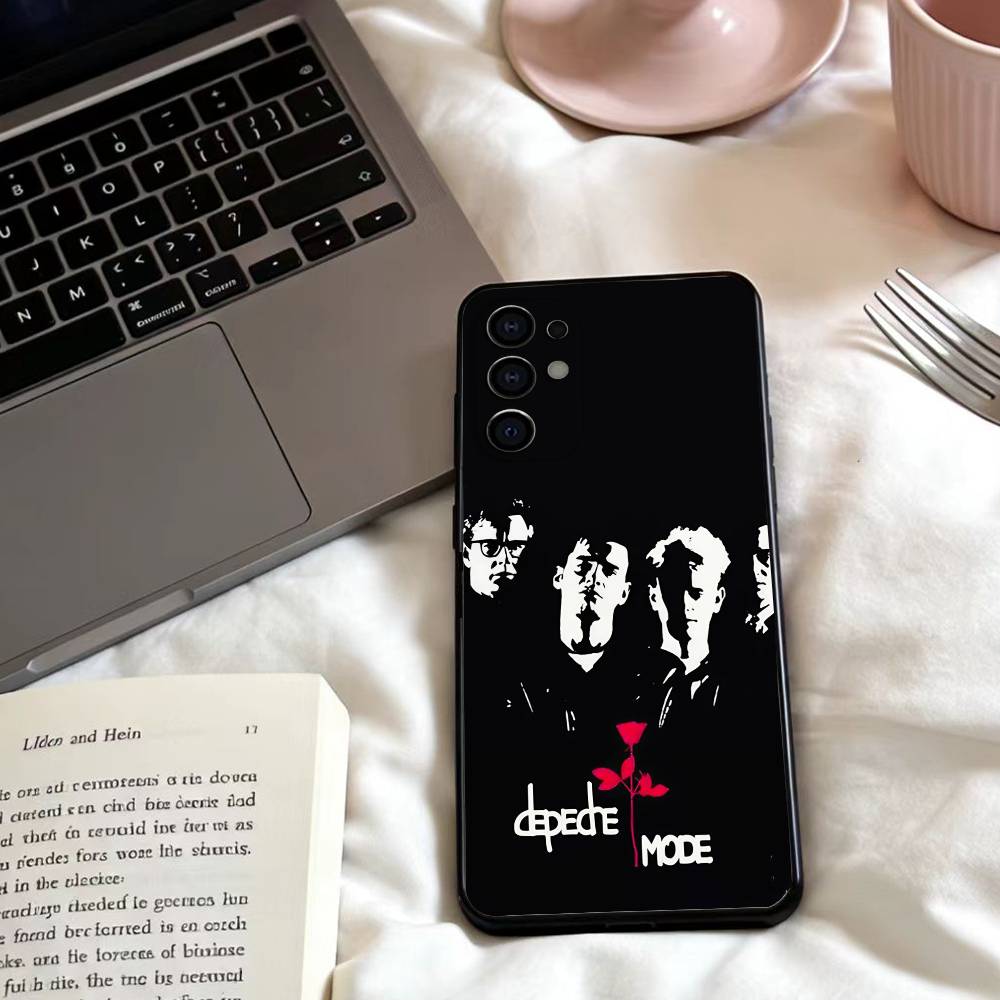 D-Depeche Mode Band Phone Case For Samsung S25,24,23,22,30,21,10,9,Ultra,Plus,Lite,FE,4,5 G Soft Black Case