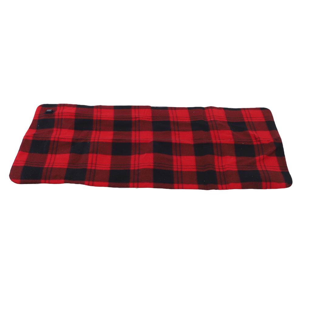 Heating Pad Flannel USB 3 Temperature Settings Grid Portable Electric Heating Pad for Office Chair Car Home Outdoor Red