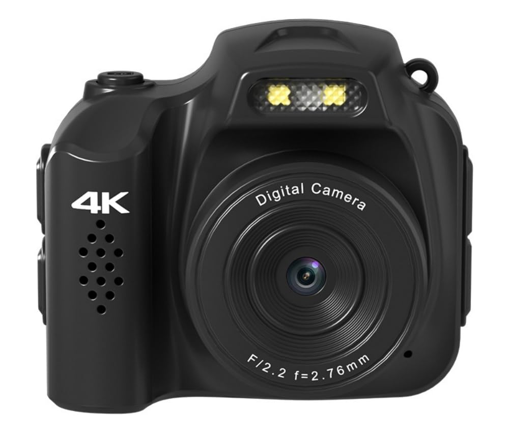 YULINJIA 4K Mini Digital Camera with 64MP Video 64GB Micro SD 30g 16M COMS Large Multiple LED and Keychain Set for Beginners and Kids Ultra-Compact