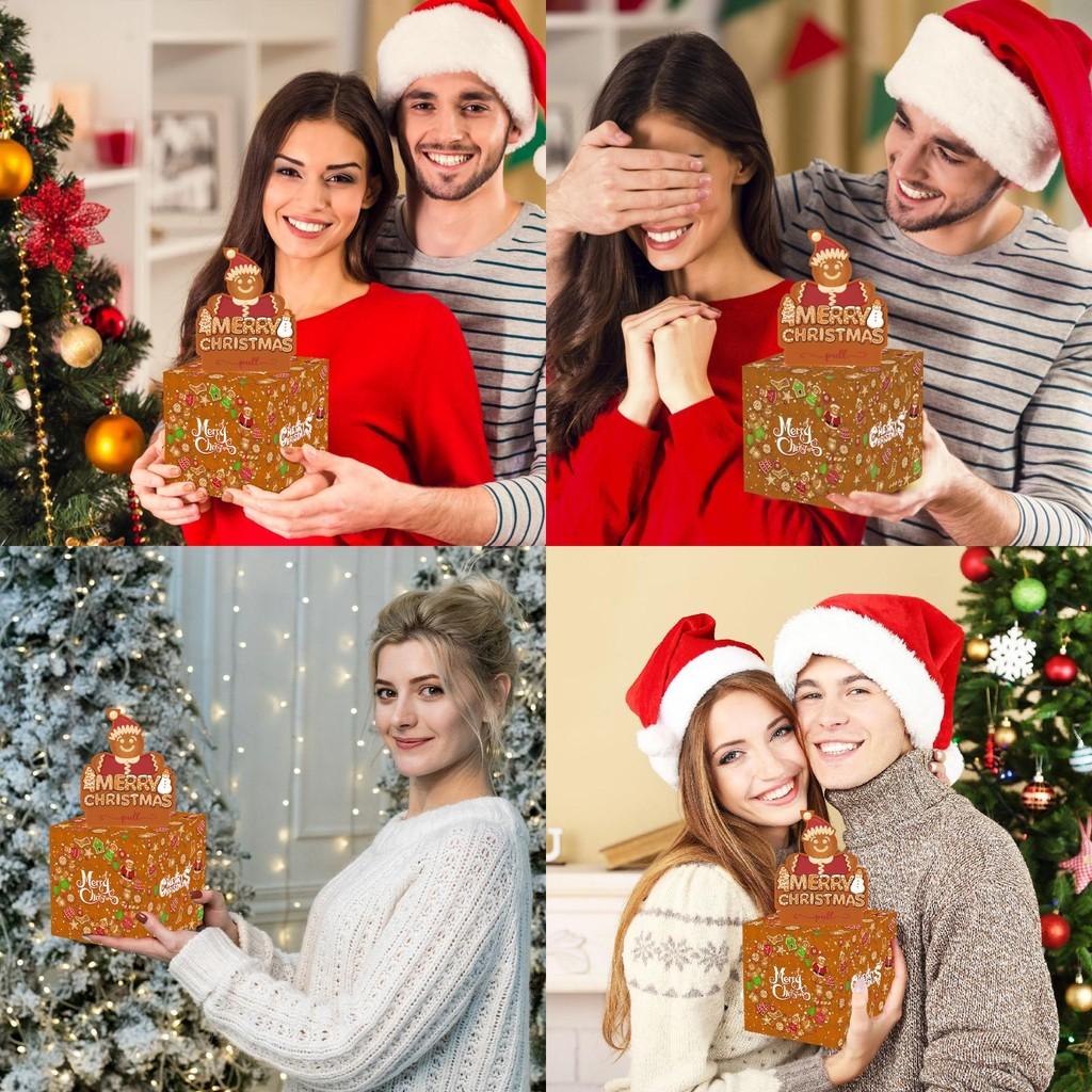 Christmas Party Cookie Packaging Gingerbread Man Motif Compact Supplies Design