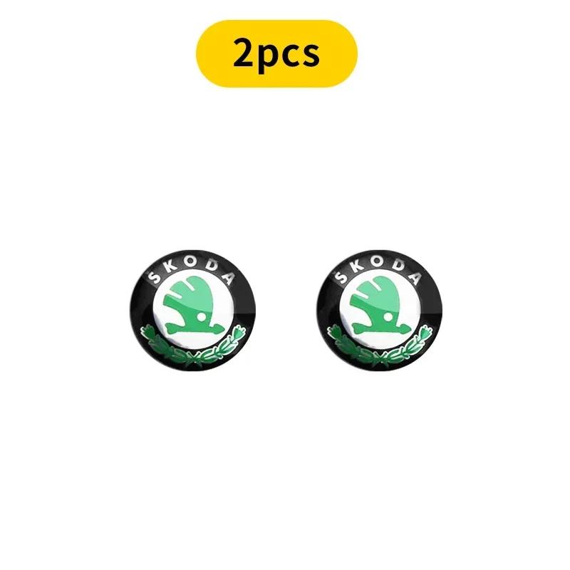 

Car Sticker 14mm Car Remote Control Key Car Logo Sticker Aluminum Emblem For Skoda octavia a5 a4 mk1 fabia superb rapid mk3 yeti