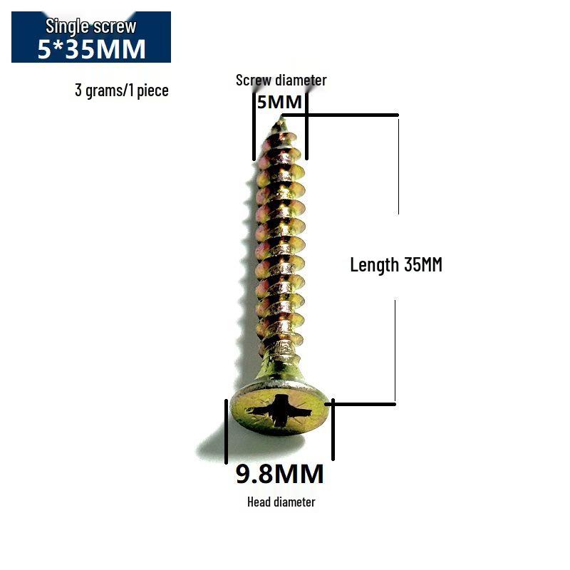 Stainless Steel Self-Tapping Phillips Flat Head Countersunk Screws M4/M5 - Ideal for Furniture.