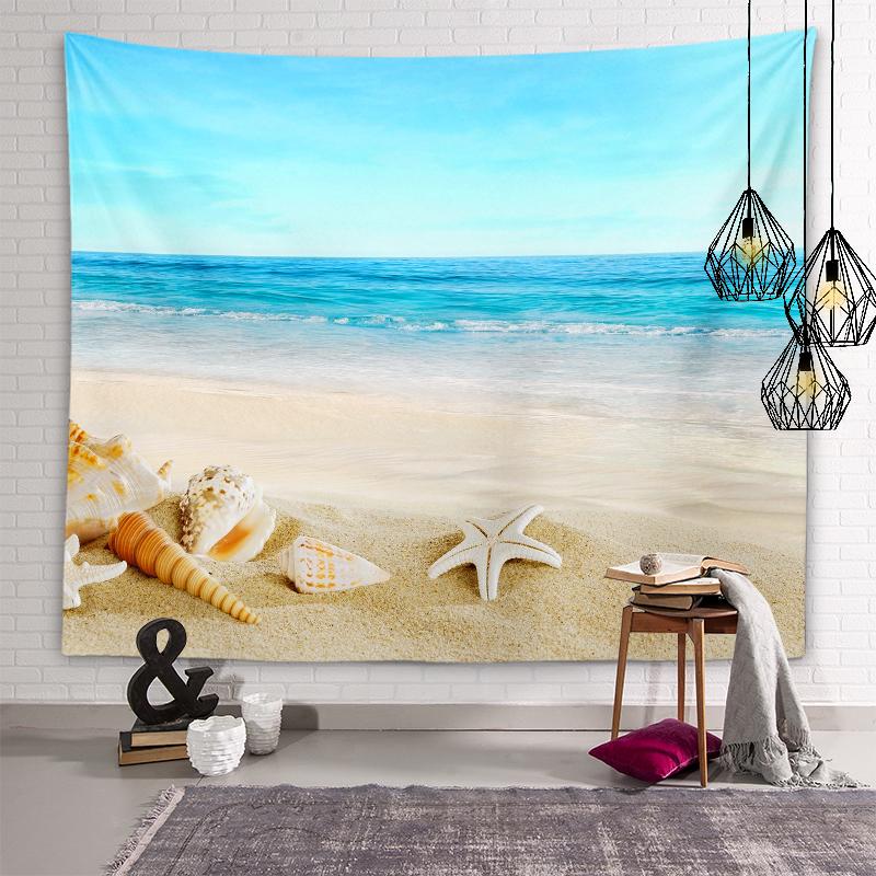 Природные пейзажи Эстетический гобелен Закат Вечерний пляжный пейзаж Художественный — фото 13