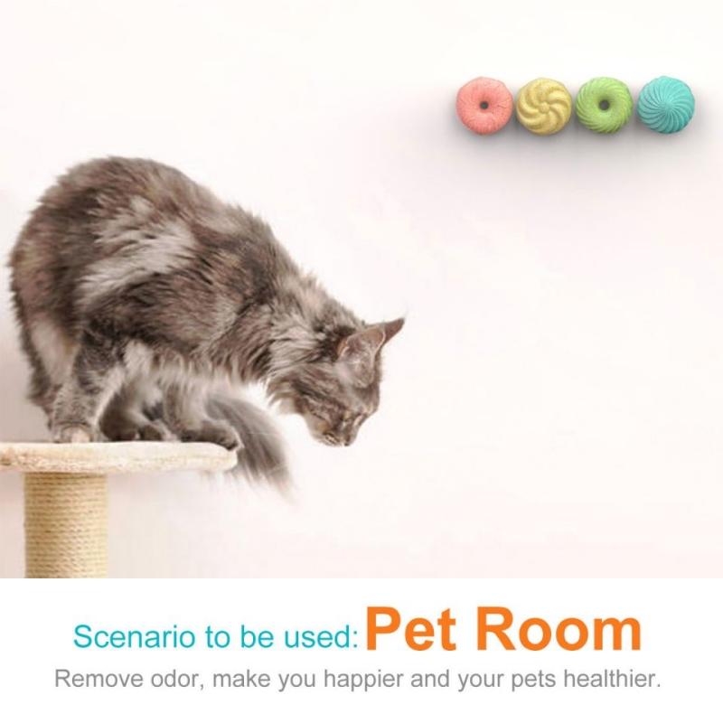 4PCS/Set Pet Perfume Odor Neutrizers Air Lasting Fresher Deodorant Old Spike Deodorant Aromatherapy Solid Gel for Dog Cat Rabbit