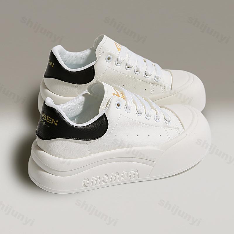 Fashion 2025 Spring Autumn New Women's Shoes Non Slip Lace-up Platforms Sneakers Breathable Comfortable Women's Vulcanize Casual Shoes