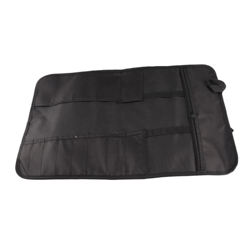 Roll Up Tool Bag Oxford Cloth Multi Pocket Thickened Handle Zipper Tool Bag For Electrician Blue