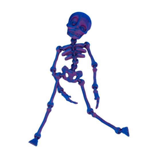 Poseable Skeleton Fridge Magnet 3D Printed Articulated Full Body Skeleton with Movable Joints Halloween Mini Skull Fridge Magnets for Home Decor