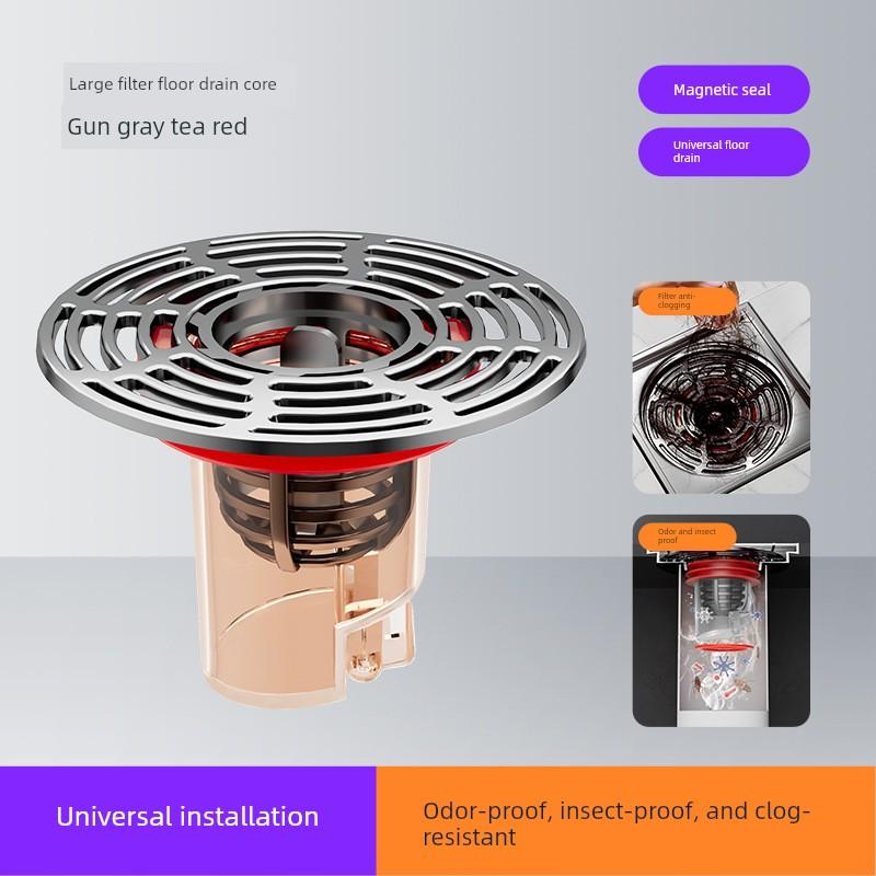 German Quality Floor Drain Deodorizer, Universal for Bathrooms, Internal Core Sealing Cover, Anti-Insect, Anti-Odor Device for Sewer Pipes