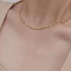 Women's Accessories Cutting One-Line Gold Necklace