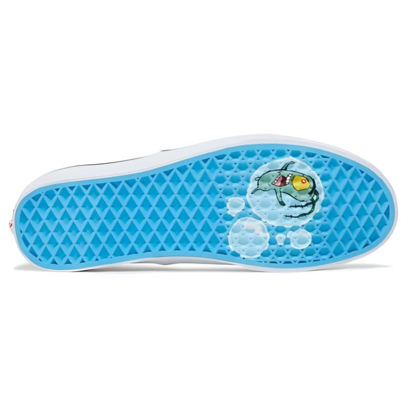 Bob Esponja Calça Quadrada x Vans Authentic Aye Aye Capitão! Tênis Unissex Branco Aerografado VN0A5HZSZAS